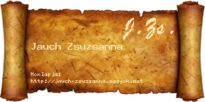 Jauch Zsuzsanna névjegykártya
